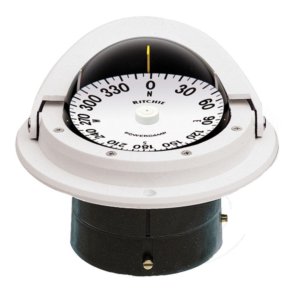 Ritchie F-82W Voyager Compass - Flush Mount - White [F-82W] - Life Raft Professionals