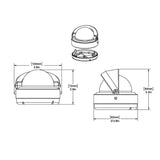 Ritchie S-53W Explorer Compass - Surface Mount - White - Life Raft Professionals