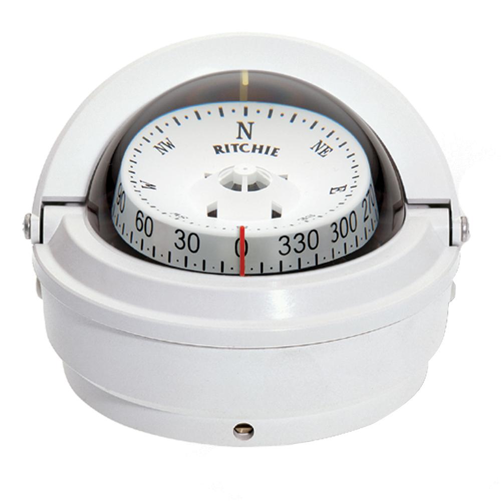 Ritchie S-87W Voyager Compass - Surface Mount - White [S-87W] - Life Raft Professionals