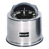 Ritchie SP-5-C GlobeMaster Compass - Pedestal Mount - Stainless Steel - 12V - 5 Degree Card [SP-5-C] - Life Raft Professionals