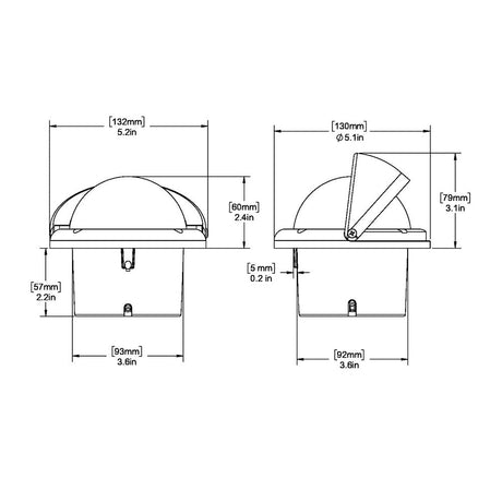 Ritchie SS-1002W SuperSport Compass - Flush Mount - White - Life Raft Professionals