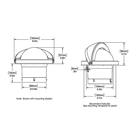Ritchie SS-2000 SuperSport Compass - Flush Mount - Black - Life Raft Professionals