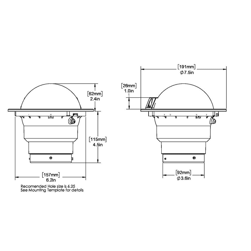 Ritchie SS-5000W SuperSport Compass - Flush Mount - White - Life Raft Professionals