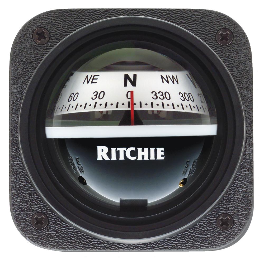 Ritchie V-537W Explorer Compass - Bulkhead Mount - White Dial [V-537W] - Life Raft Professionals