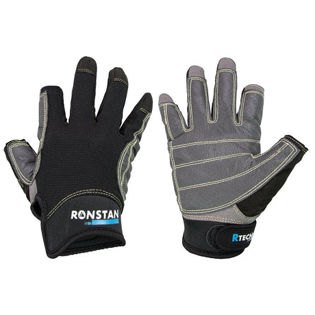 Ronstan Sticky Race Gloves - 3-Finger - Black - M - Life Raft Professionals