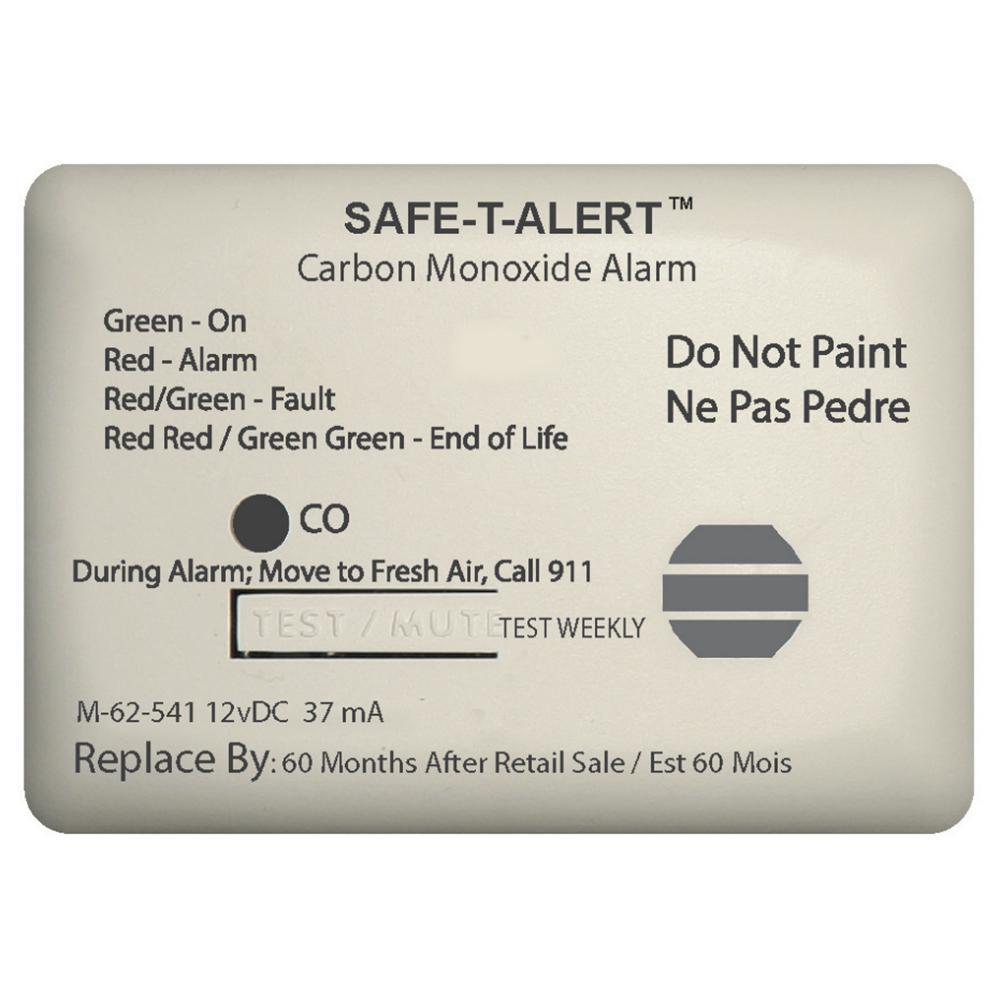 Safe-T-Alert 62 Series Carbon Monoxide Alarm - 12V - 62-541-Marine Surface Mount - White [62-541-MARINE] - Life Raft Professionals