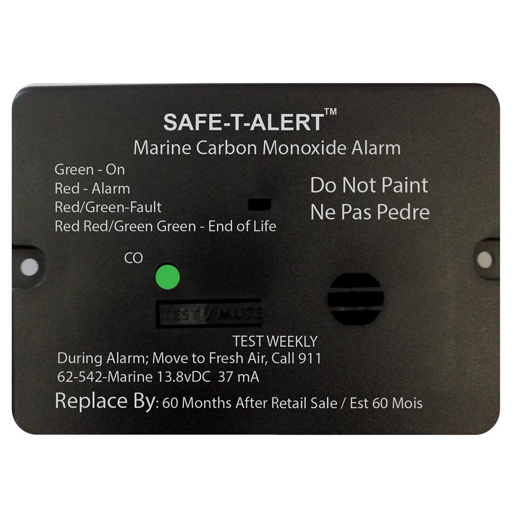 Safe-T-Alert 62 Series Carbon Monoxide Alarm w/Relay - 12V - 62-542-R-Marine - Flush Mount - Black [62-542-R-MARINE-BL] - Life Raft Professionals