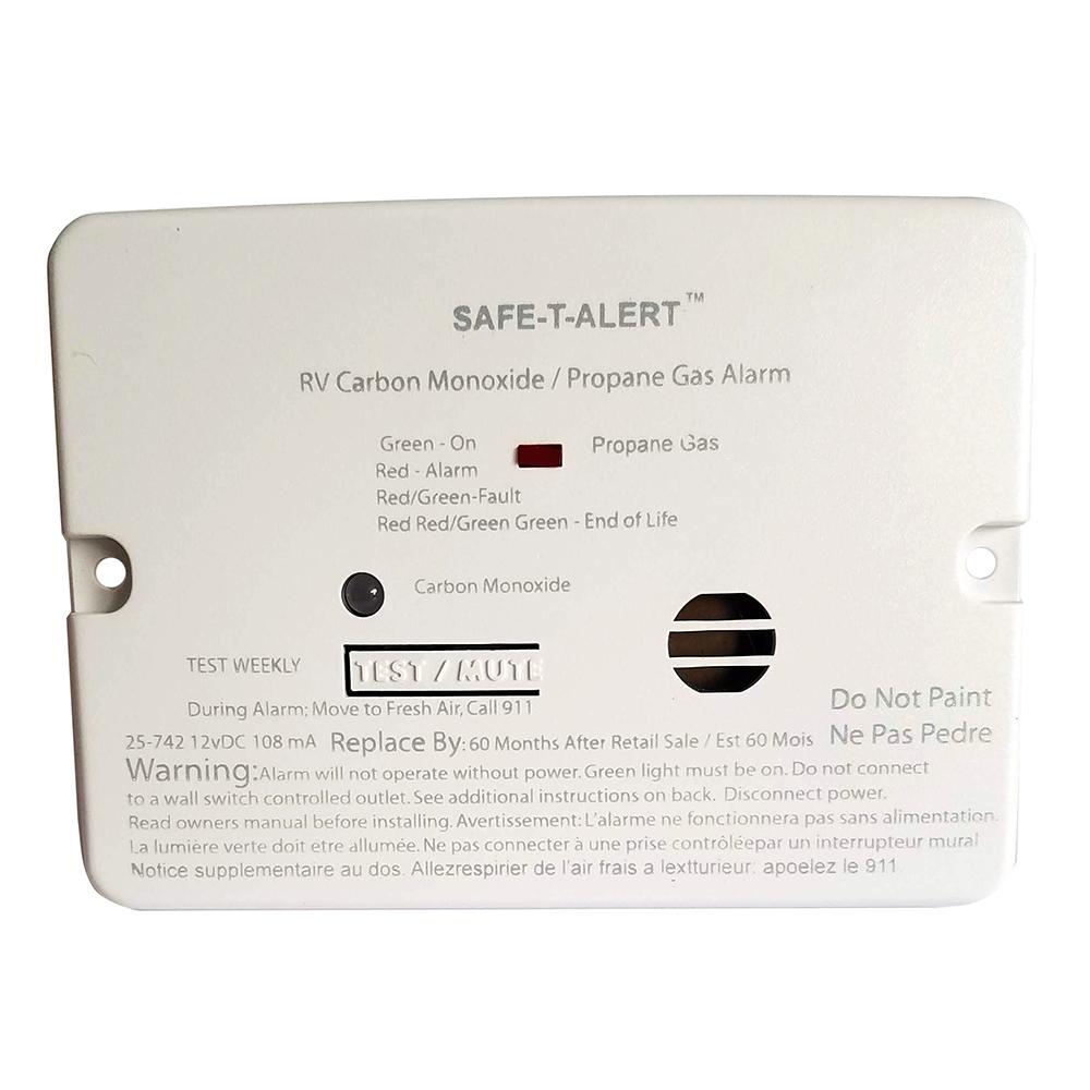 Safe-T-Alert Combo Carbon Monoxide Propane Alarm - Surface Mount - Mini - White [25-742-WHT] - Life Raft Professionals