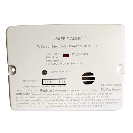 Safe-T-Alert Combo Carbon Monoxide Propane Alarm - Surface Mount - Mini - White [25-742-WHT] - Life Raft Professionals