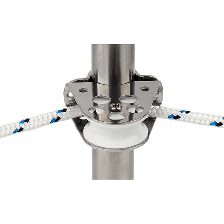 Schaefer Clamp-On Furling Line Stanchion Lead Block - 1" Ball Bearing - Life Raft Professionals