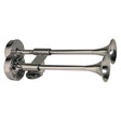 Schmitt Ongaro Deluxe All-Stainless Shorty Dual Trumpet Horn - 12V - Life Raft Professionals