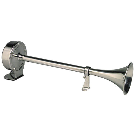Schmitt Ongaro Deluxe All-Stainless Single Trumpet Horn - 12V - Life Raft Professionals