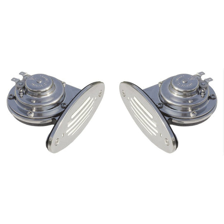 Schmitt Ongaro Mini SS Dual Drop-In Horn w/SS Grills High Low Pitch - Life Raft Professionals