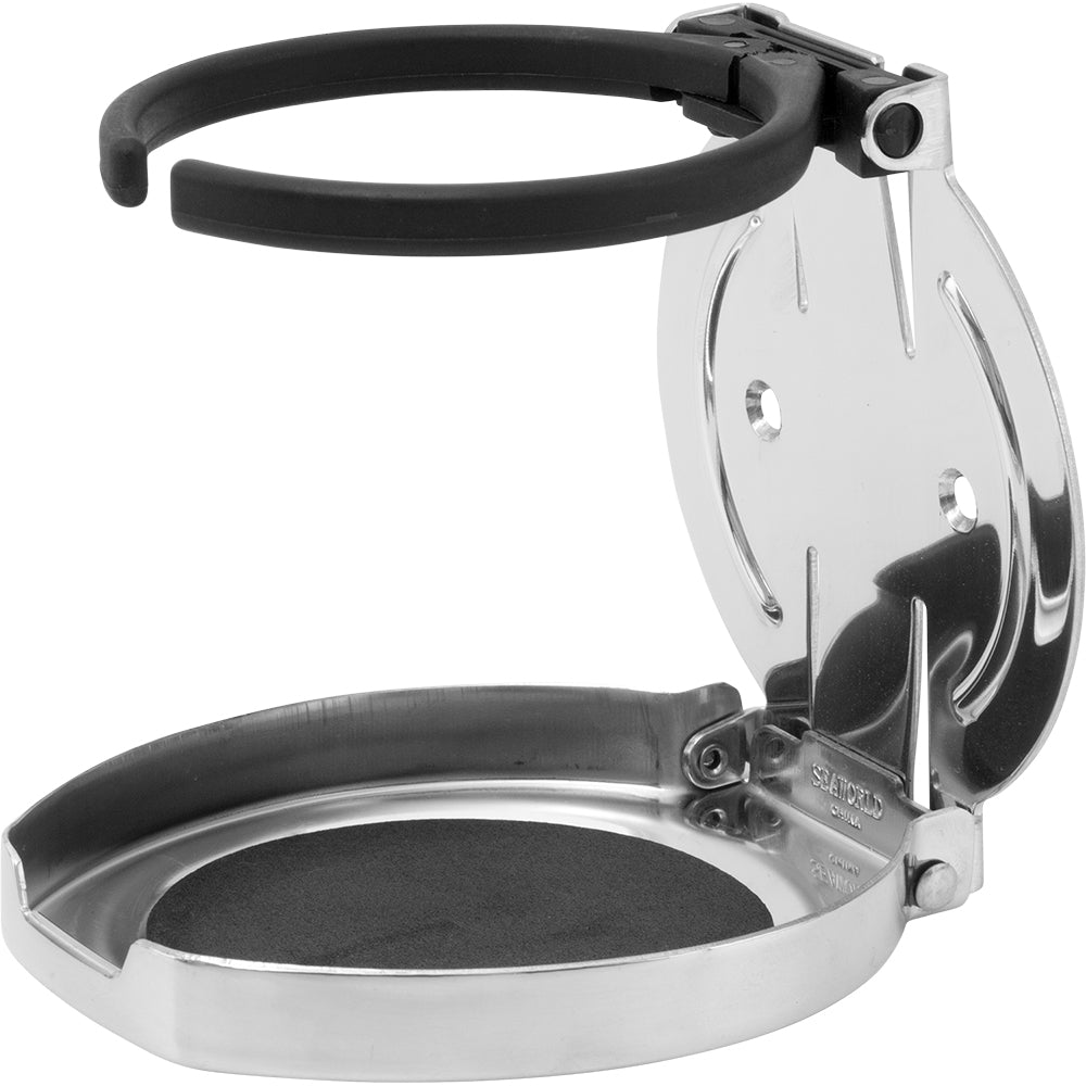 Sea-Dog Adjustable Folding Drink Holder - 304 Stainless Steel - Life Raft Professionals