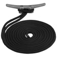 Sea-Dog Double Braided Nylon Dock Line - 1/2" x 15 - Black - Life Raft Professionals