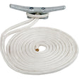 Sea-Dog Double Braided Nylon Dock Line - 3/4" x 35 - White - Life Raft Professionals