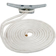 Sea-Dog Double Braided Nylon Dock Line - 5/8" x 25 - White - Life Raft Professionals