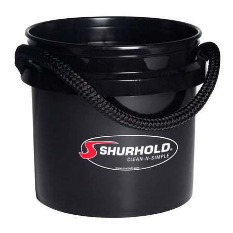 Shurhold Worlds Best Rope Handle Bucket - 3.5 Gallon - Black - Life Raft Professionals