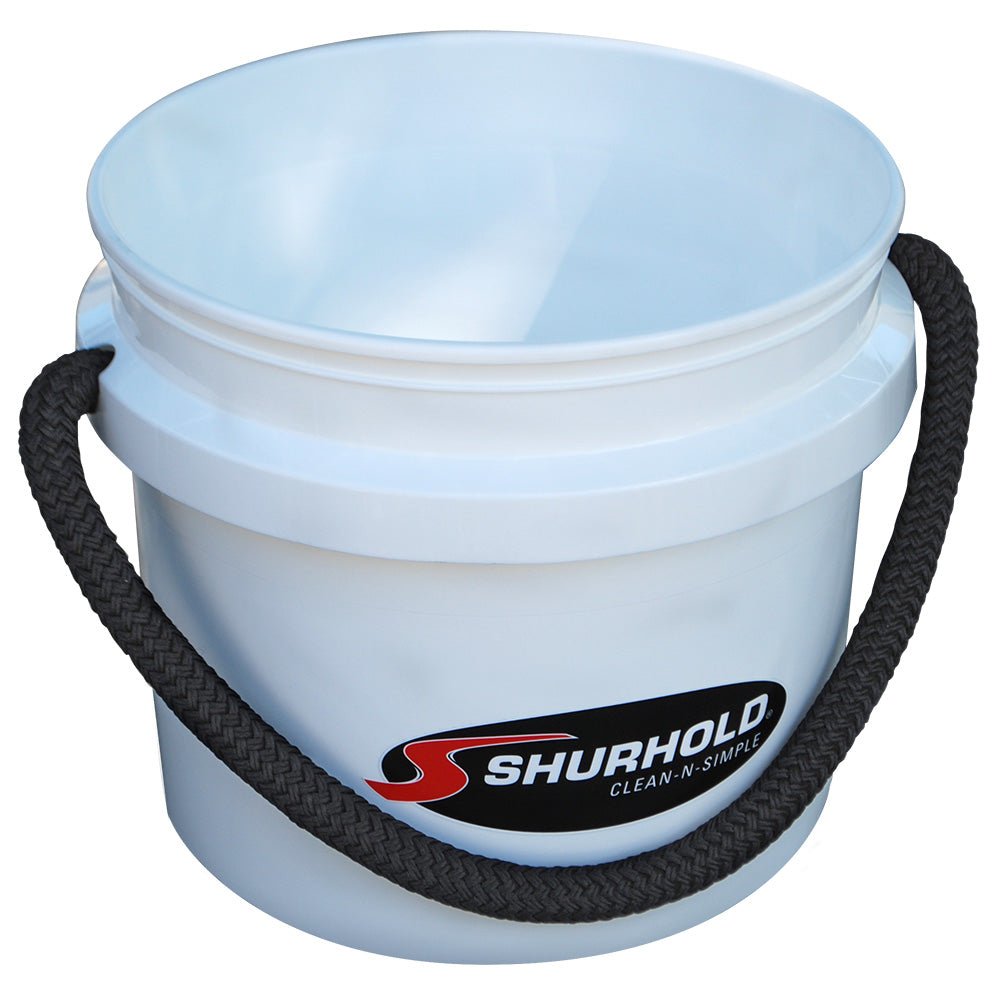Shurhold Worlds Best Rope Handle Bucket - 3.5 Gallon - White - Life Raft Professionals