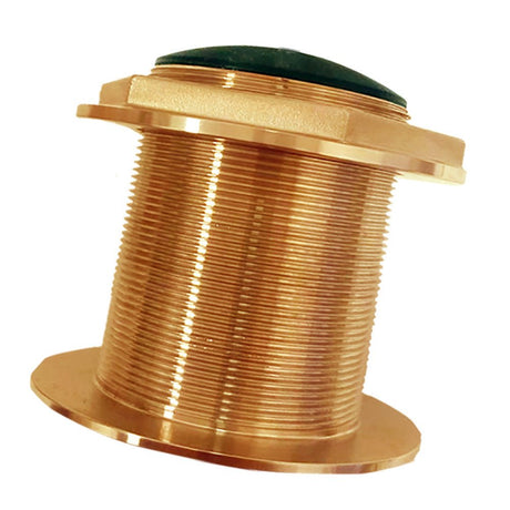 SI-TEX Bronze Low-Profile Thru-Hull Medium-Frequency CHIRP Transducer - 1kW, 18 Tilt, 85-135kHz - Life Raft Professionals