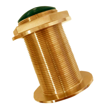 SI-TEX Bronze Low-Profile Thru-Hull Medium-Frequency CHIRP Transducer - 600W, 18 Tilt, 80-130kHz - Life Raft Professionals