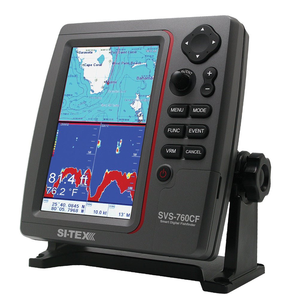 SI-TEX GPS Dual Frequency 600W Sonar System - 7 Color LCD w/Internal External GPS Antenna C-MAP 4D Card - Life Raft Professionals