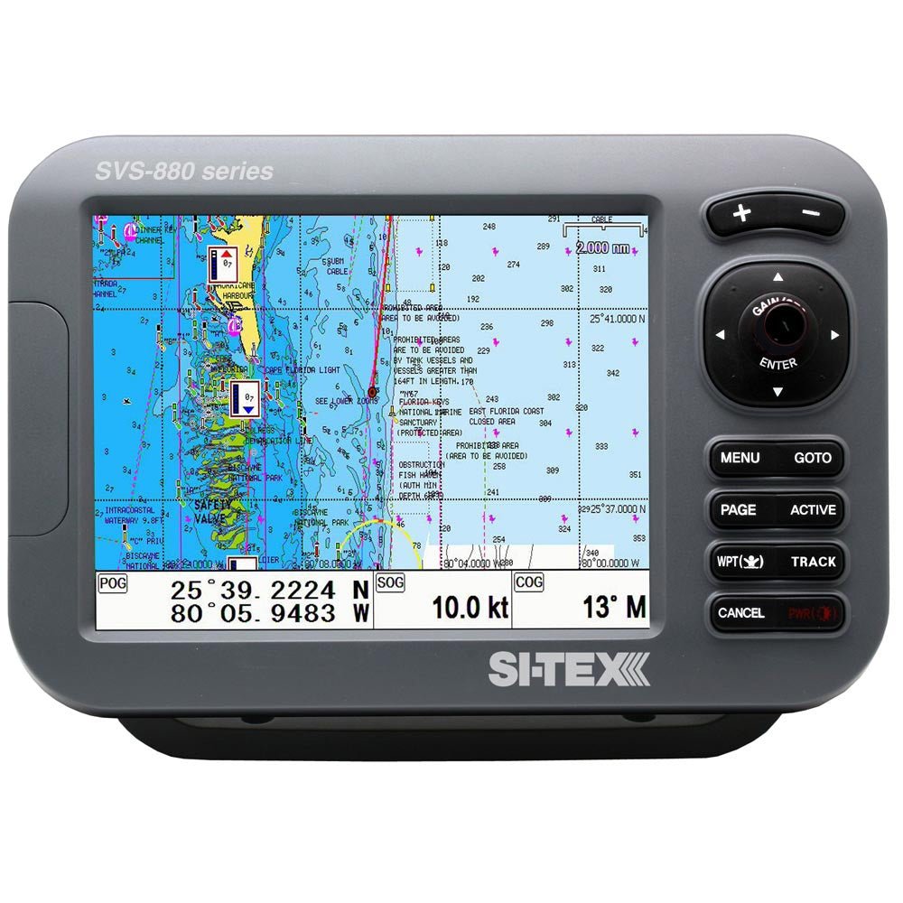 SI-TEX Standalone 8 Chart Plotter System w/Color LCD, Internal GPS Antenna C-MAP 4D Card - Life Raft Professionals