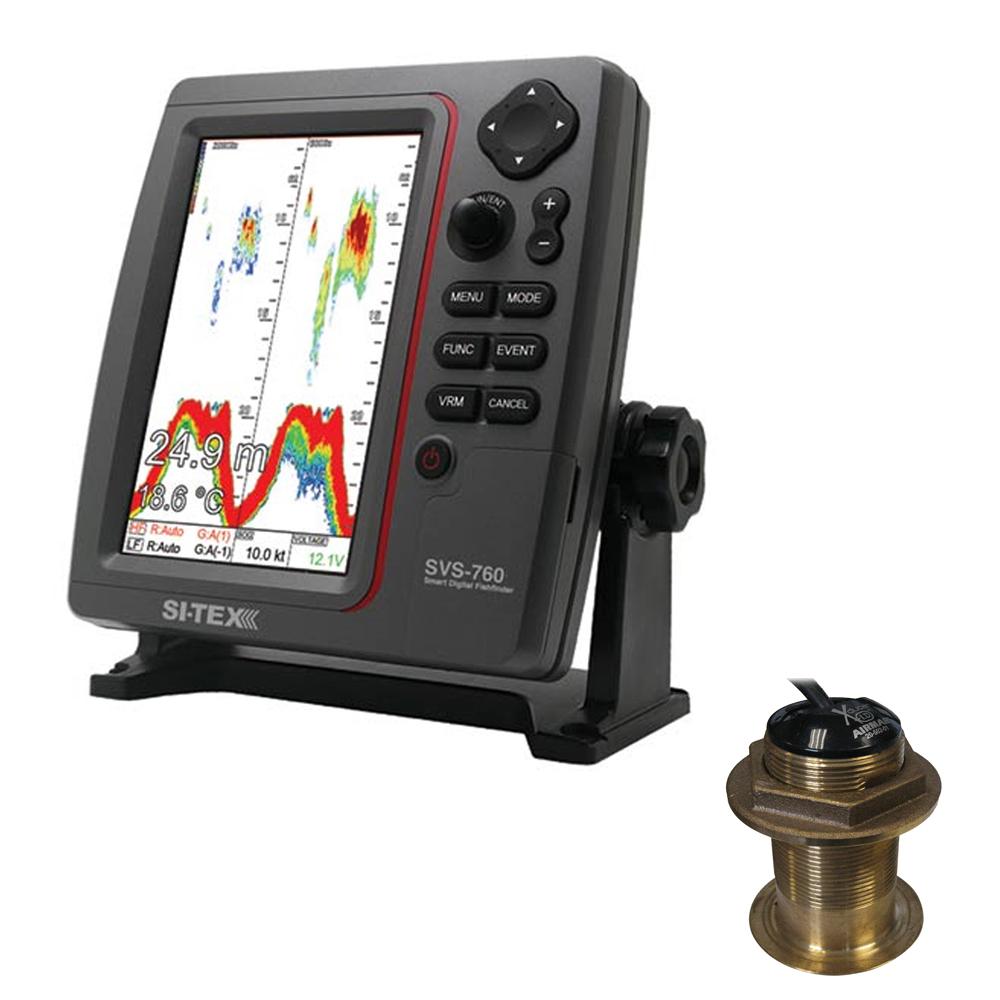 SI-TEX SVS-760 Dual Frequency Sounder 600W Kit w/Bronze 20 Degree Transducer [SVS-760B60-20] - Life Raft Professionals
