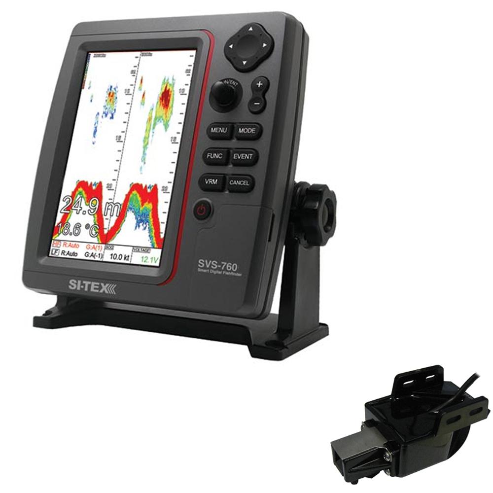 SI-TEX SVS-760 Dual Frequency Sounder 600W Kit w/Transom Mount Triducer [SVS-760TM] - Life Raft Professionals