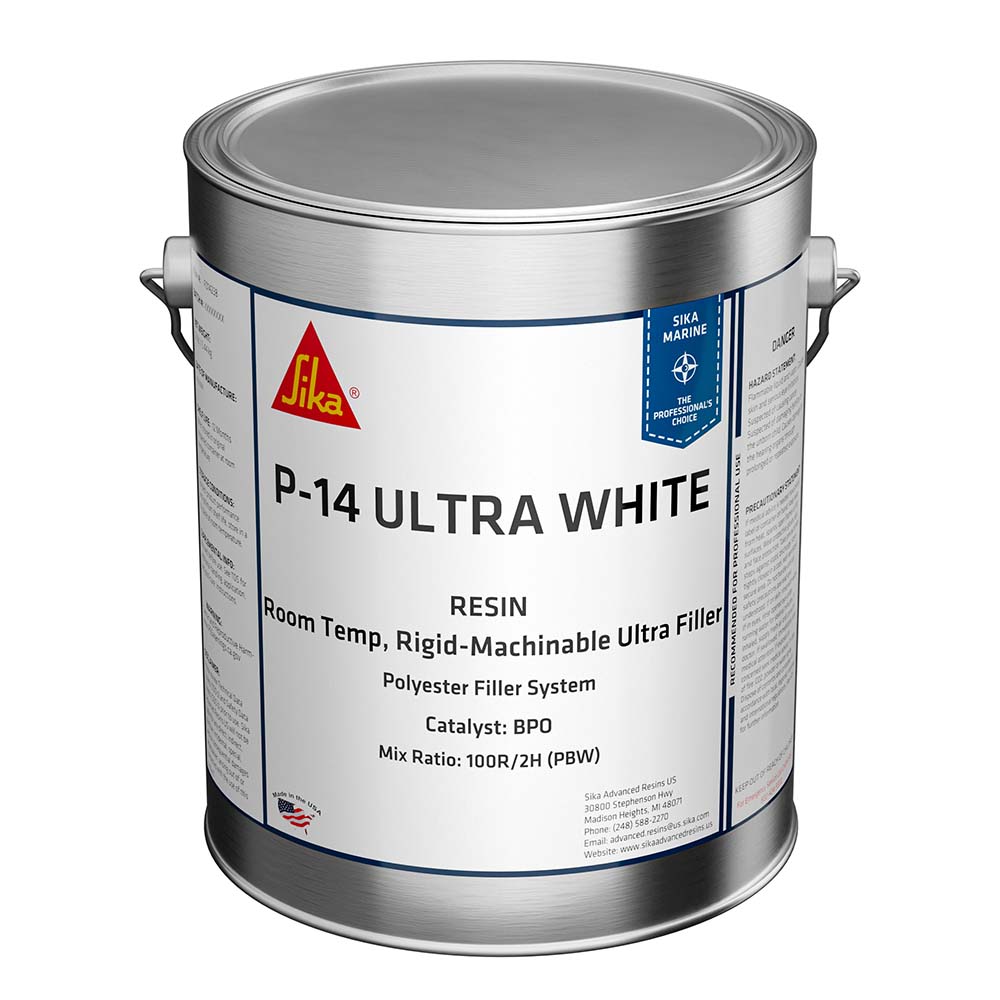 Sika SikaBiresin AP014 Polyester Fairing Compound White Gallon Can BPO Hardener Required - Life Raft Professionals
