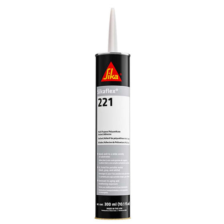 Sika Sikaflex 221 Multi-Purpose Polyurethane Sealant/Adhesive - 10.3oz(300ml) Cartridge - Aluminum Gray - Life Raft Professionals