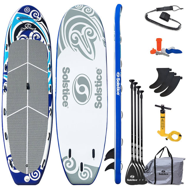 Solstice Watersports 16 Maori Giant Inflatable Stand-Up Paddleboard w/Leash 4 Paddles - Life Raft Professionals