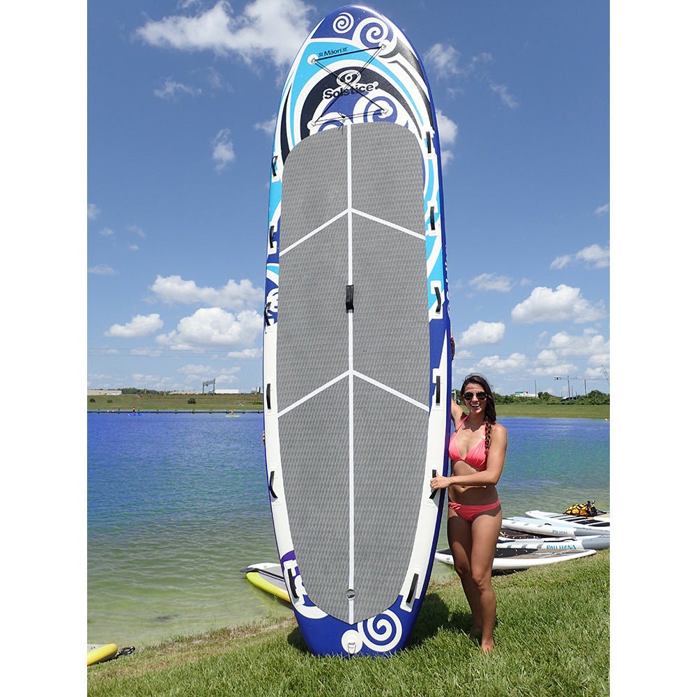 Solstice Watersports 16 Maori Giant Inflatable Stand-Up Paddleboard w/Leash 4 Paddles - Life Raft Professionals