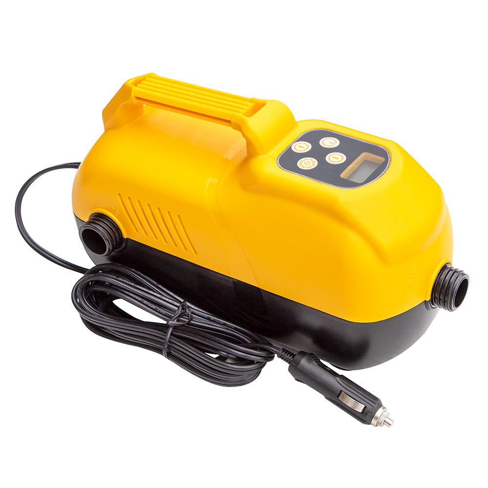 Solstice Watersports 2-Stage High Volume High Pressure Digital Pump w/Car/Battery Adapter Kit - Life Raft Professionals
