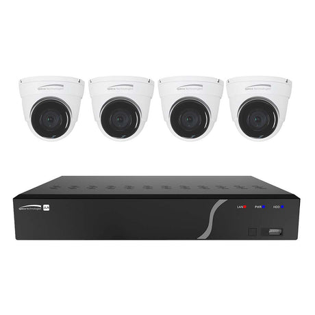 Speco 4 Channel NVR Kit w/4 Outdoor IR 5MP IP Cameras 2.8mm Fixed Lens, 1TB Kit NDAA [ZIPK4N1] - Life Raft Professionals