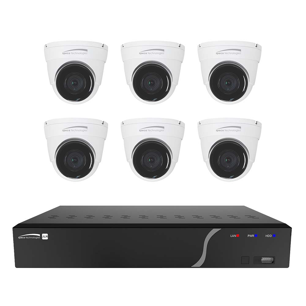 Speco 8 Channel NVR Kit w/6 Outdoor IR 5MP IP Cameras 2.8mm Fixed Lens - 2TB [ZIPK8N2] - Life Raft Professionals