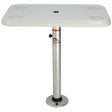 Springfield 16" x 28" Rectangle Table Package - White Thread-Lock - Life Raft Professionals