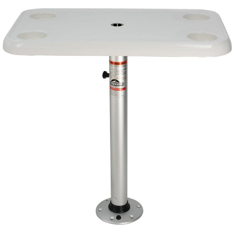 Springfield 16" x 28" Rectangle Table Package - White Thread-Lock - Life Raft Professionals