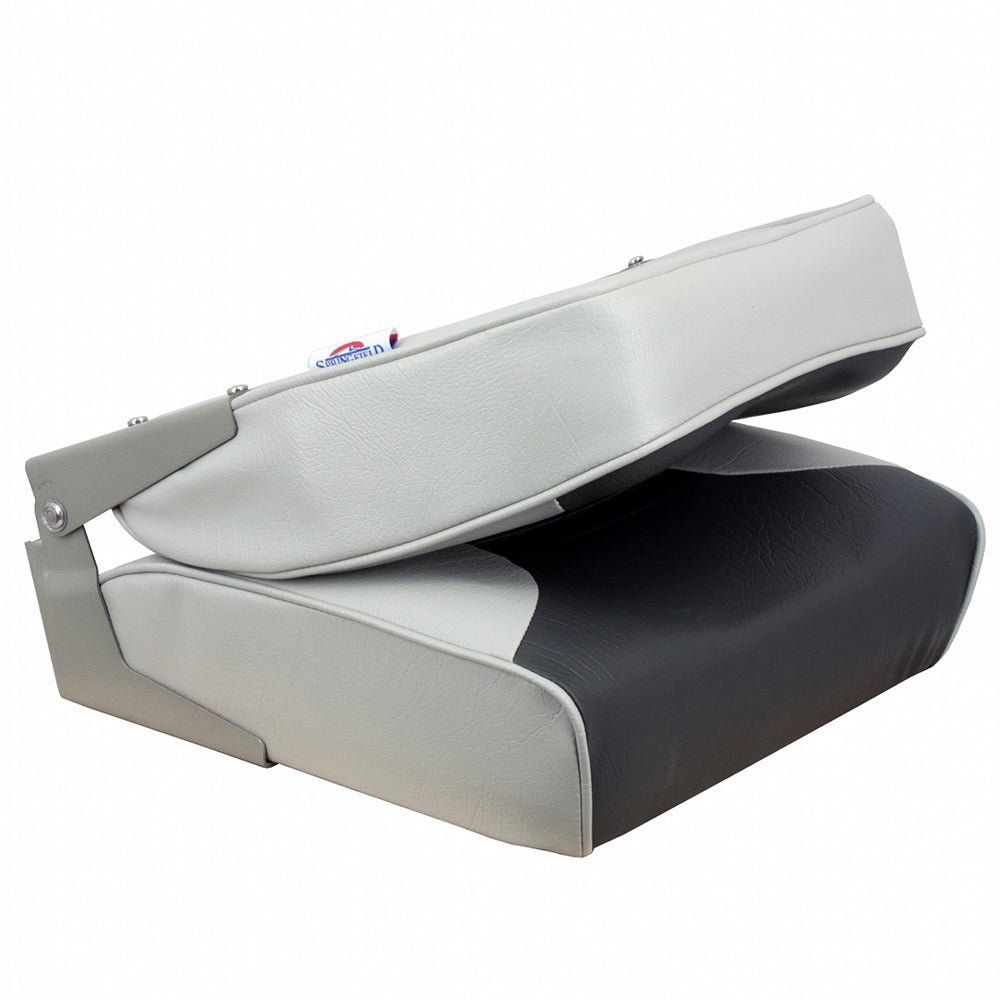 Springfield Economy Multi-Color Folding Seat - Grey/Charcoal - Life Raft Professionals