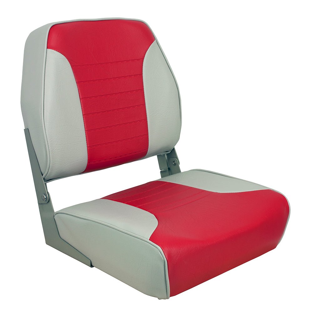 Springfield Economy Multi-Color Folding Seat - Grey/Red - Life Raft Professionals