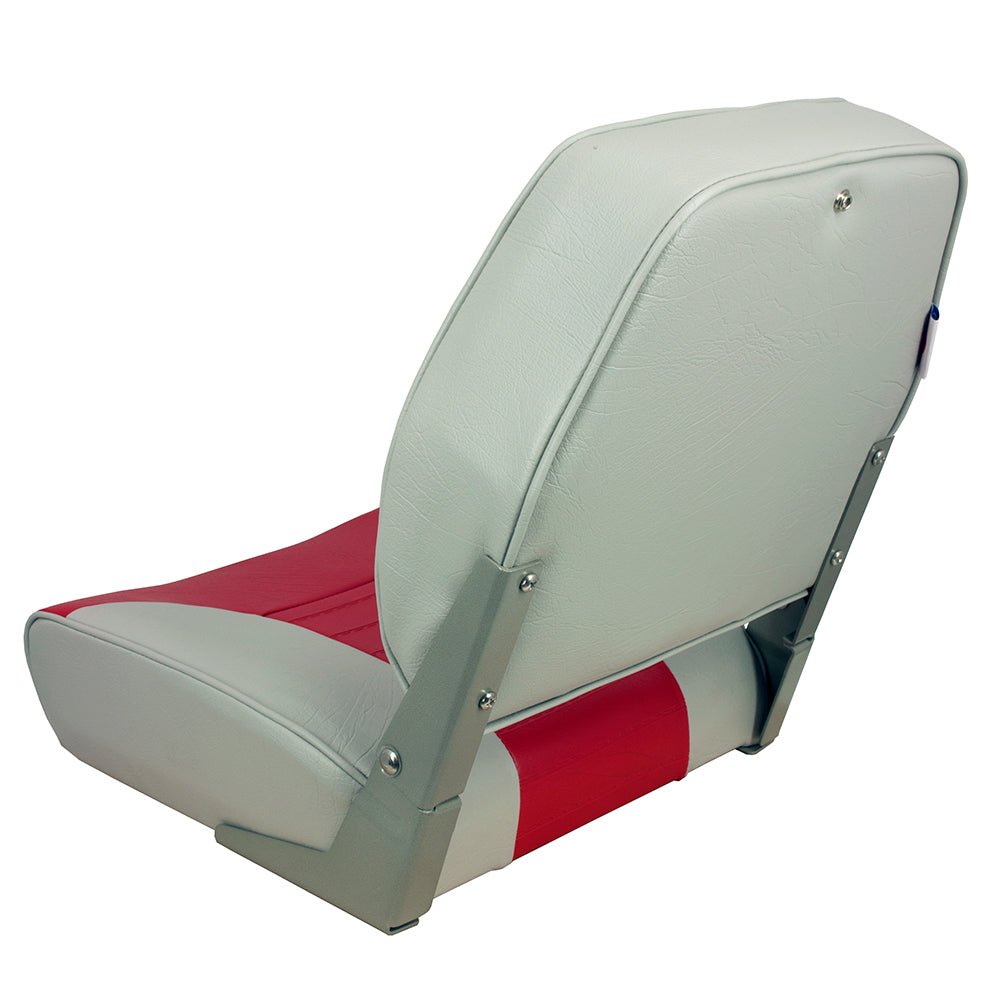 Springfield Economy Multi-Color Folding Seat - Grey/Red - Life Raft Professionals