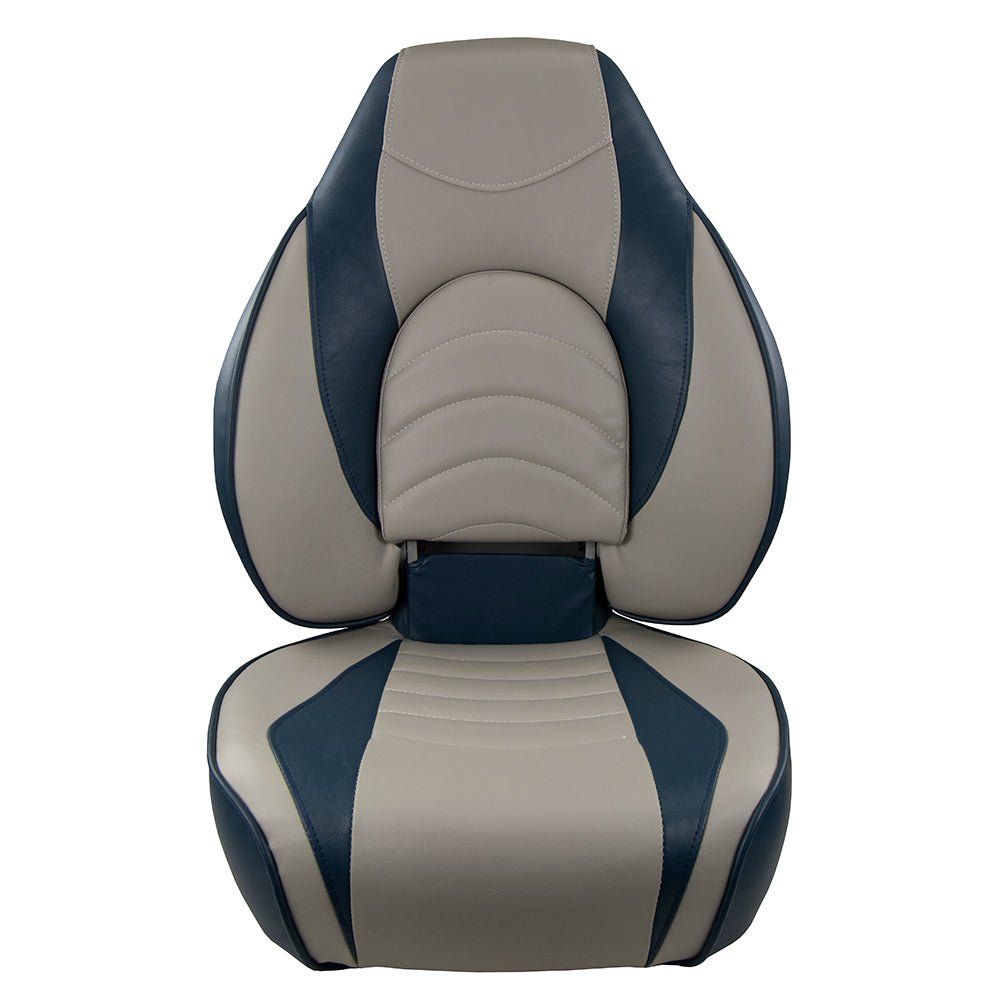 Springfield Fish Pro High Back Folding Seat - Blue/Grey - Life Raft Professionals