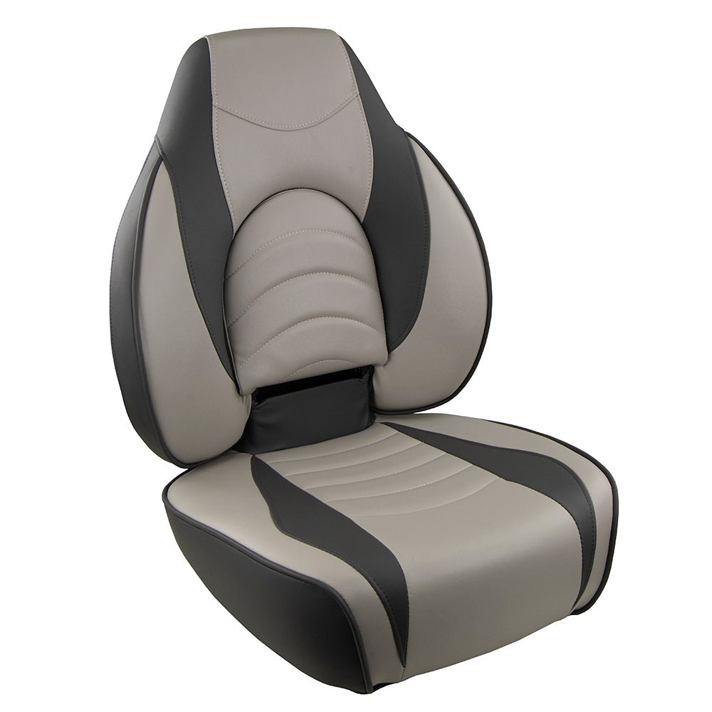 Springfield Fish Pro High Back Folding Seat - Charcoal/Grey - Life Raft Professionals