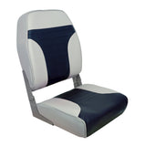 Springfield High Back Multi-Color Folding Seat - Blue/Grey - Life Raft Professionals