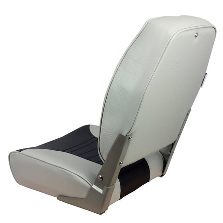 Springfield High Back Multi-Color Folding Seat - Grey/Charcoal - Life Raft Professionals