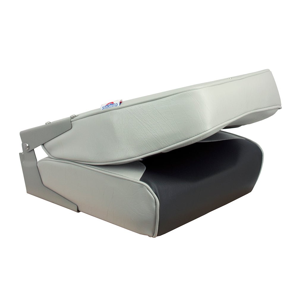 Springfield High Back Multi-Color Folding Seat - Grey/Charcoal - Life Raft Professionals