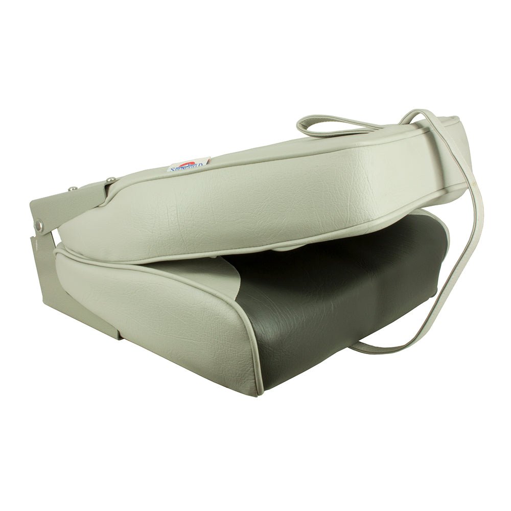 Springfield High Back Multi-Color Folding Seat - Grey/Charcoal - Life Raft Professionals