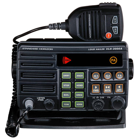 Standard Horizon VLH-3000A 30W Dual Zone PA/Loud Hailer/Fog w/Listen Back & 2 Optional Intercom Stations [VLH-3000A] - Life Raft Professionals