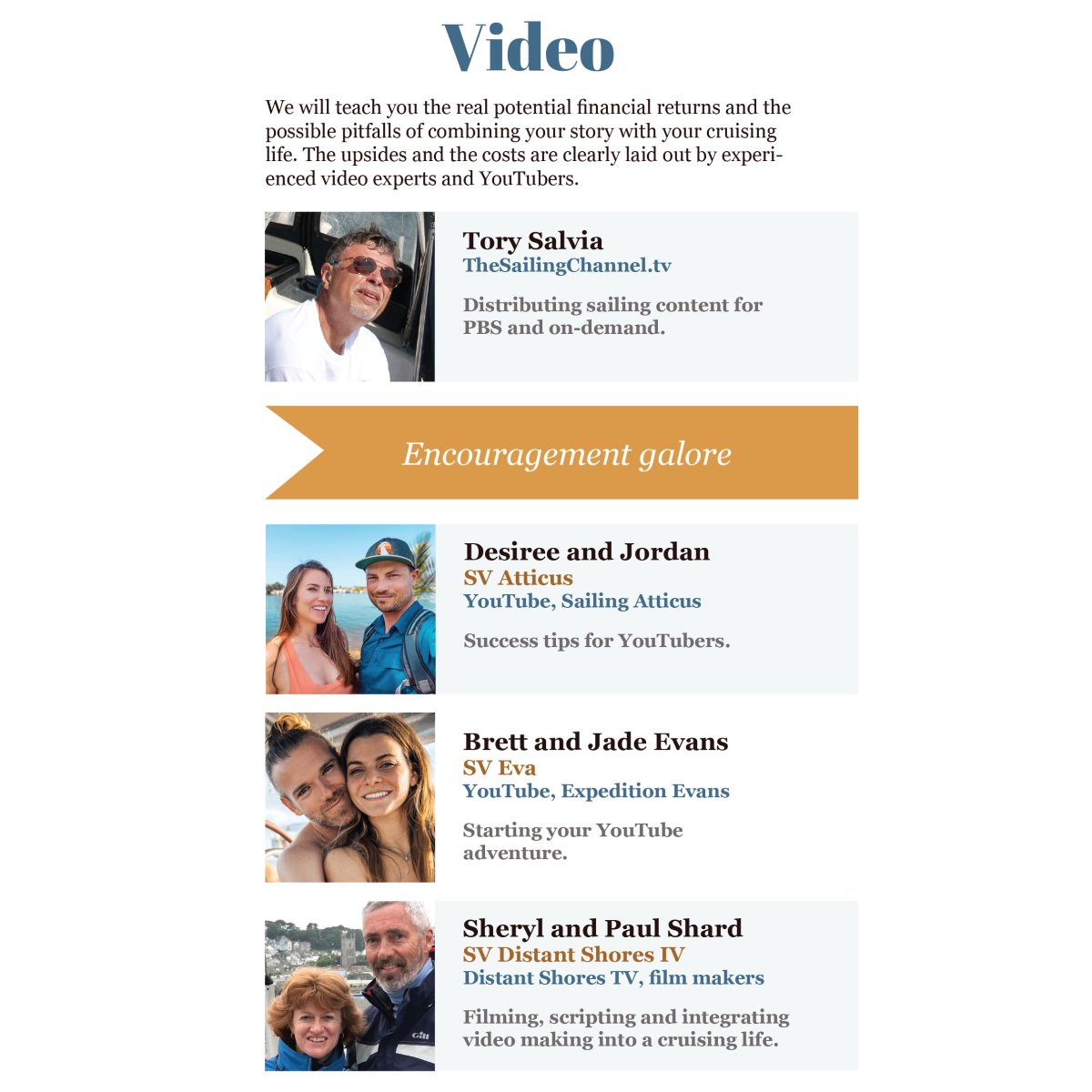 Storytelling for Sailors Video Seminar (USB Drive or Streaming Video) - Life Raft Professionals