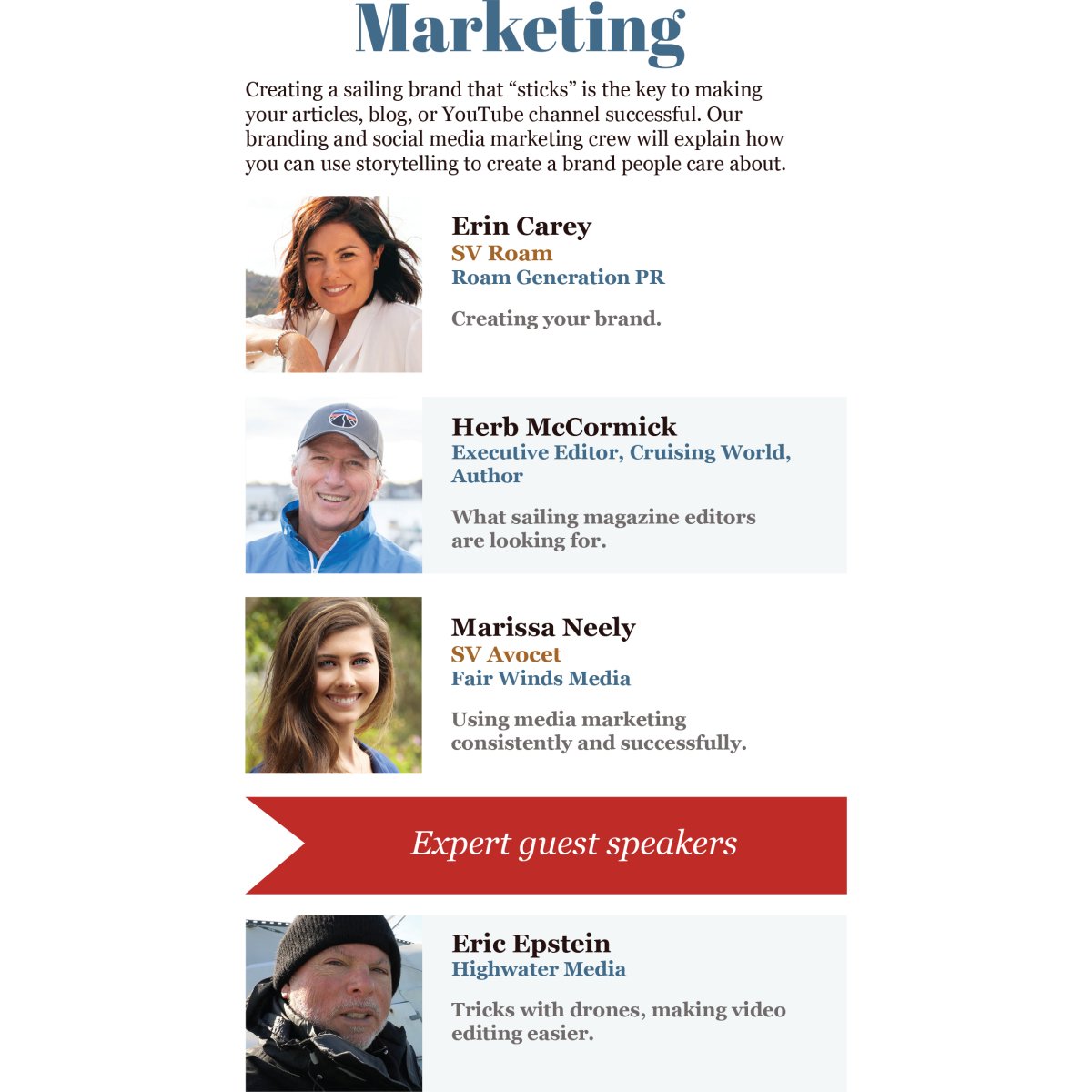 Storytelling for Sailors Video Seminar (USB Drive or Streaming Video) - Life Raft Professionals